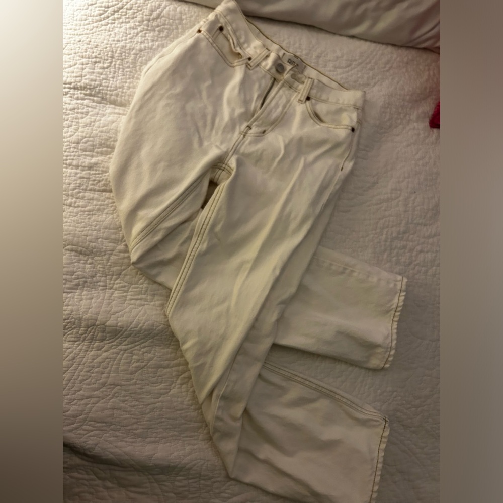 BDG Cream Straight Leg Jeans